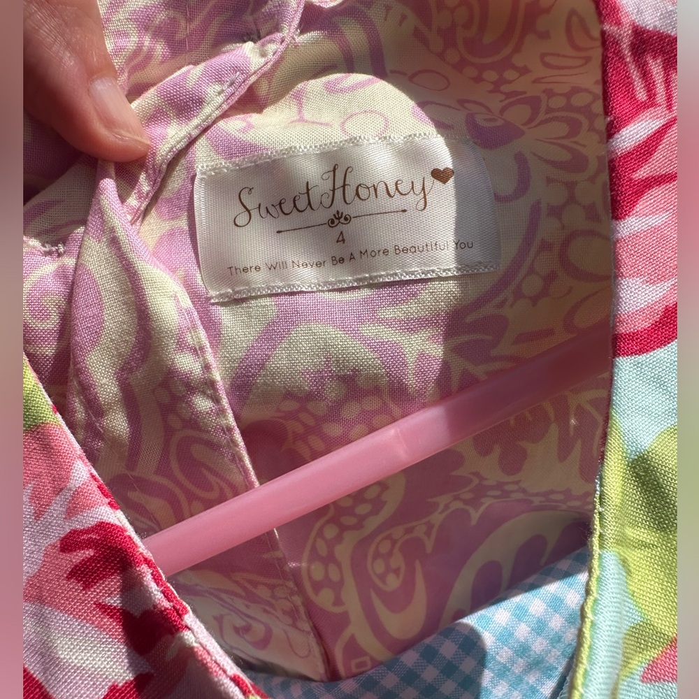 NWOT Sweet Honey Floral and Gingham Set - Picture 3 of 4